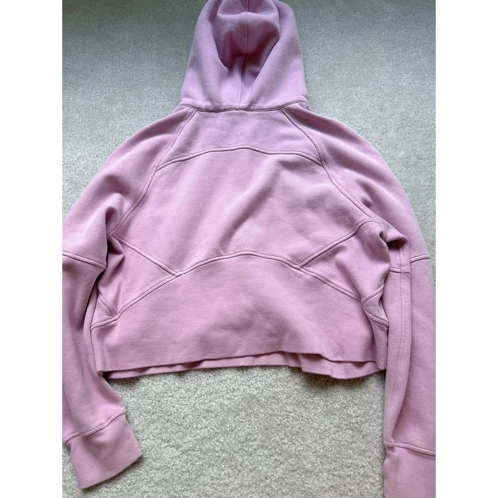 Lululemon Scuba Oversized Cropped Half-Zip Hoodie M/L Pink